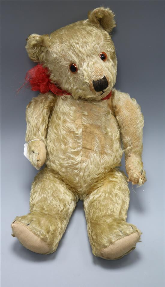 A plush teddy bear